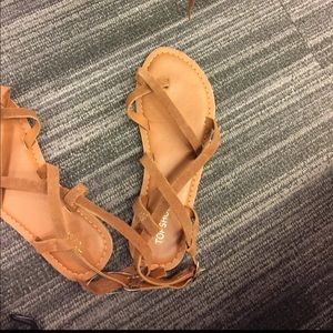 NWT Topshop Strappy Leather Sandals